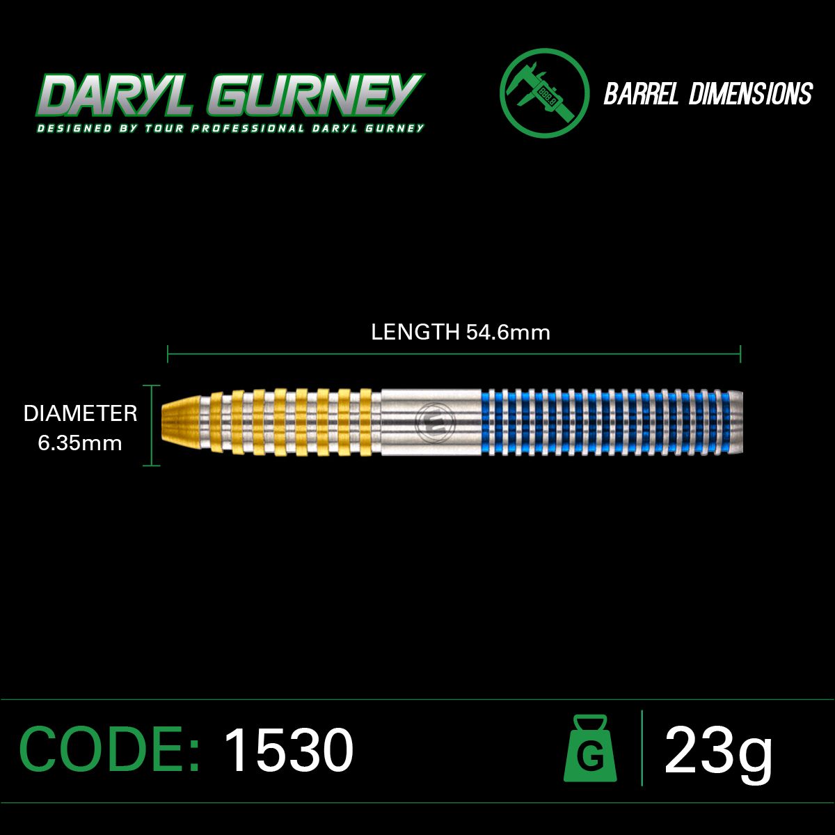 Winmau Daryl Gurney SC 1.0 Series 90% - 23g