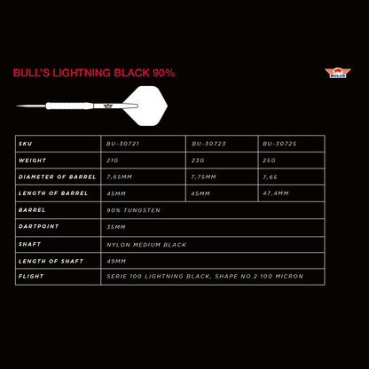 Bull's Lightning Black 90% - 21g