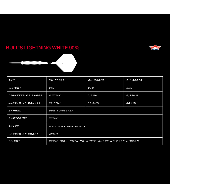 Bull's Lightning White 90% - 21g