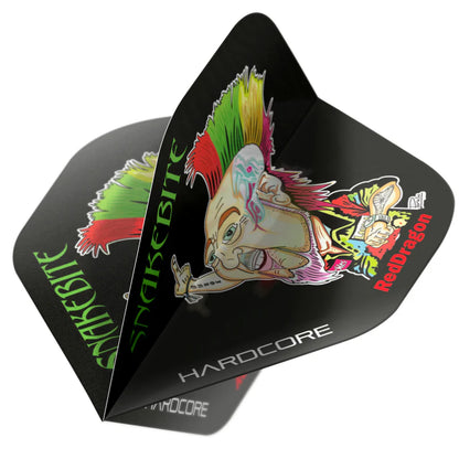 Red Dragon Peter Wright Snakebite Hardcore Cartoon Dart Flights