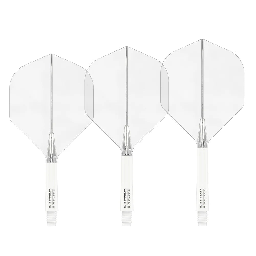 Red Dragon Nitro Flite White Shaft and Clear Flight - Intermediate