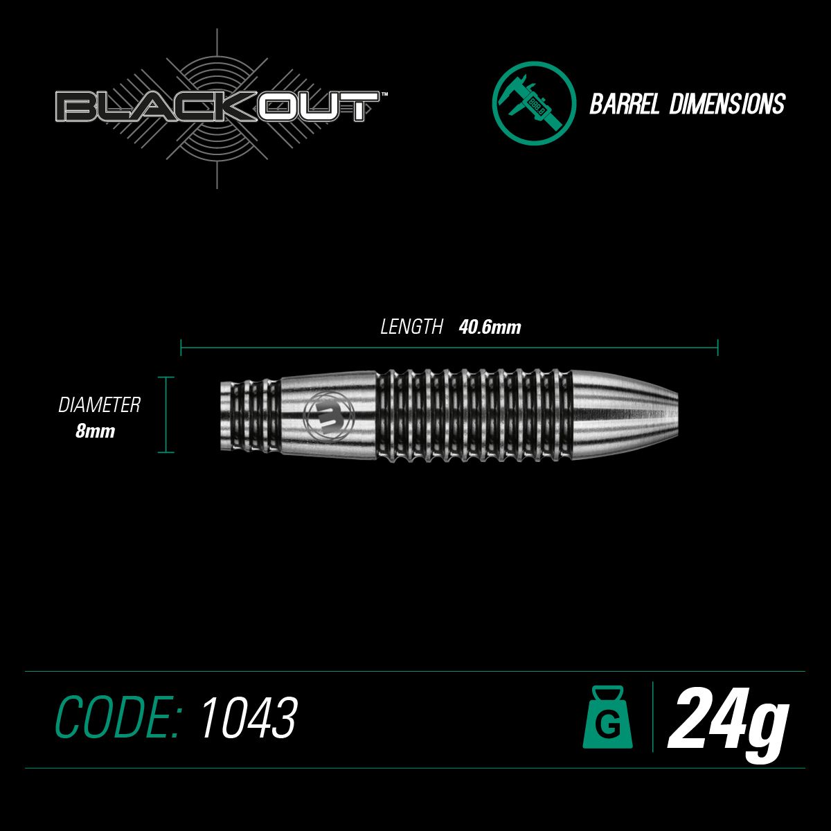 Winmau Blackout 90% - 24g