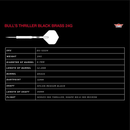 Bull's Thriller Black Brass - 24g